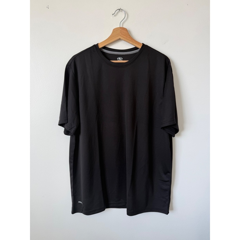 Athletic Works Men's Short Sleeve Workout Shirt –‎ Black – Size XL – NWT
